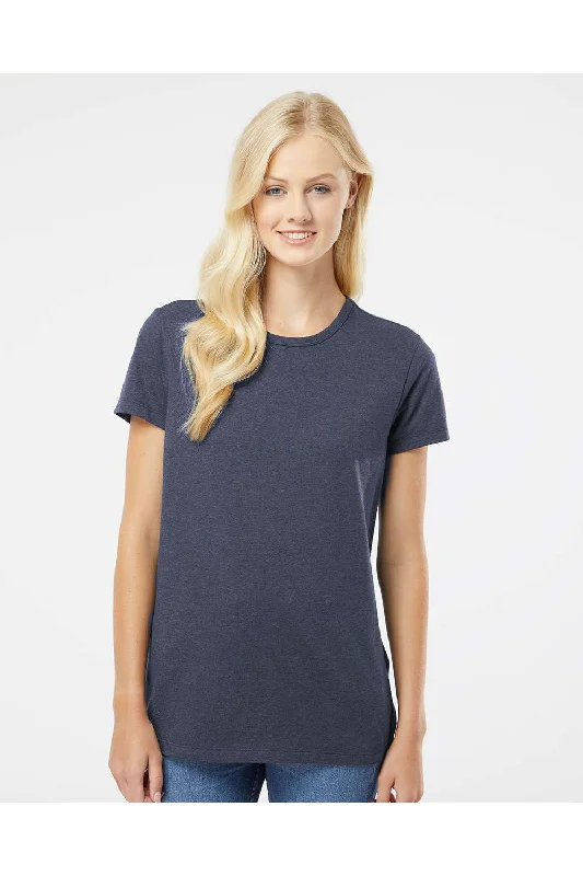 Kastlfel Womens Recycled Soft Short Sleeve Crewneck T-Shirt - Midnight Blue - NEW