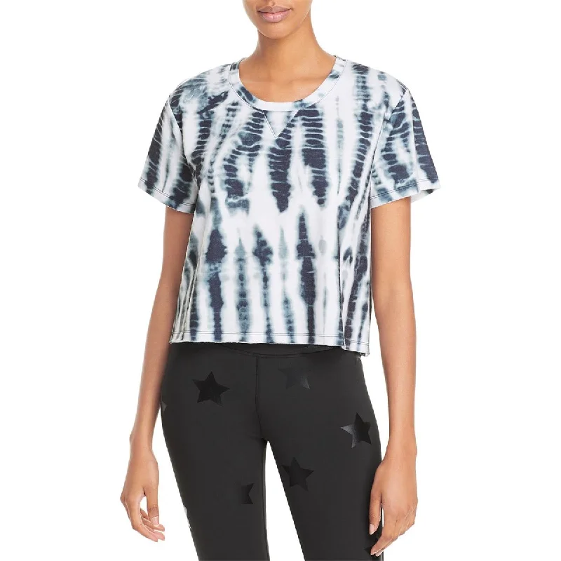 Nanette Lepore Womens Tie Dye Short Sleeves T-Shirt