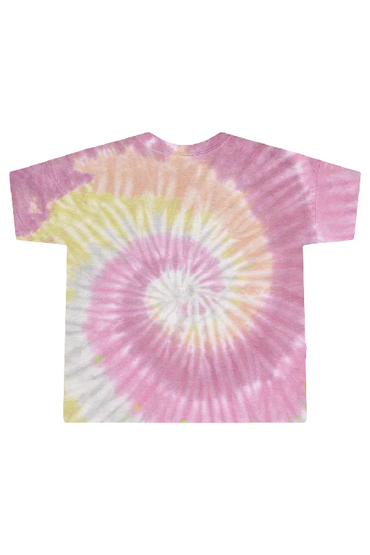 Tie-Dye Womens Cropped Short Sleeve Crewneck T-Shirt - Desert Rose