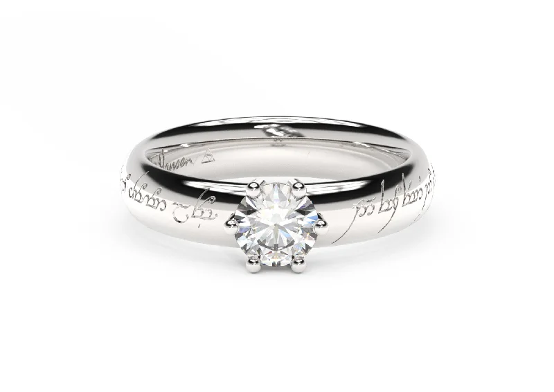 Unmissable Jewelry Clearance – Final Reductions Classic Elvish Engagement Ring, White Gold & Platinum