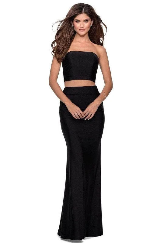 La Femme - 28703SC Strapless Straight Across Long Dress