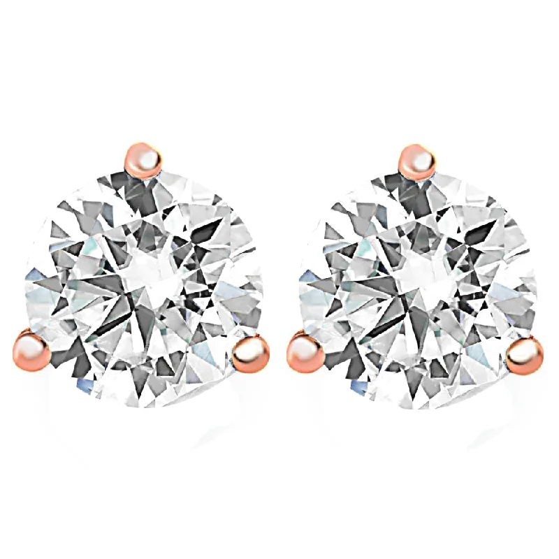 Unmissable Jewelry Sale – Shop Before It's Too Late 2 Carat Round Diamond Martini Studs 14K Rose Gold Enhanced
