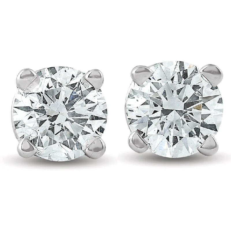 Seasonal Jewelry Sale – Upgrade Your Style Today 5/8ct Round Diamond Excellent Studs Screw Backs 14k White Gold Lab Grown