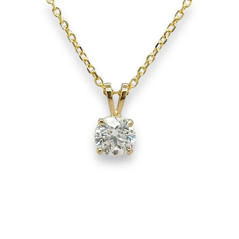 Elegant Jewelry, Affordable Luxury – Shop Now 14K Y Gold 1.00ct D/VS2 Lab-Created Diamond Pendant IGI#585309566