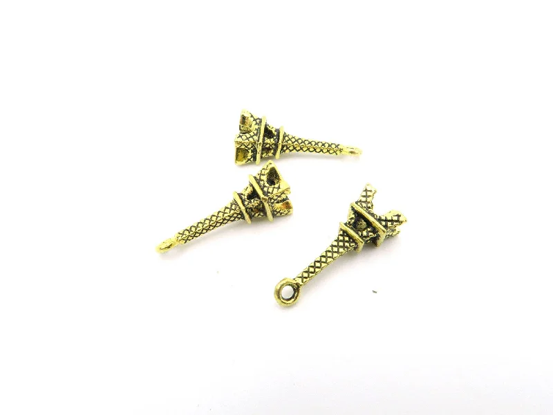 Luxury Meets Affordability – Jewelry Sale Now Live 10 Pcs Antique Brass Eiffel Tower  jewelry supplies jewelry finding D-3-27