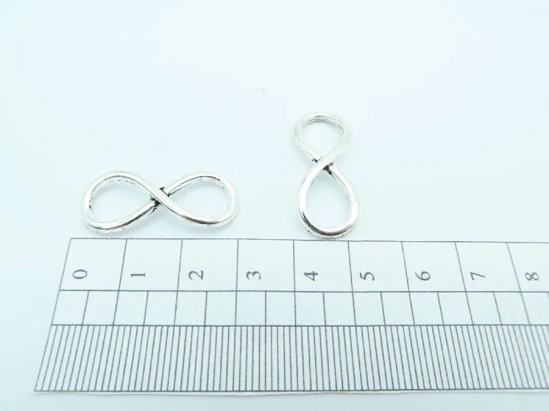 Affordable Glamour – Premium Jewelry For Less 10 Pcs Antique Brass /silver Infinity jewelry supplies jewelry finding D-3-6