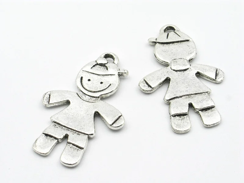 Timeless Beauty, Unbeatable Deals – Jewelry Sale On 10 Pcs Antique Silver Boy pendant  jewelry supplies jewelry finding D-3-46