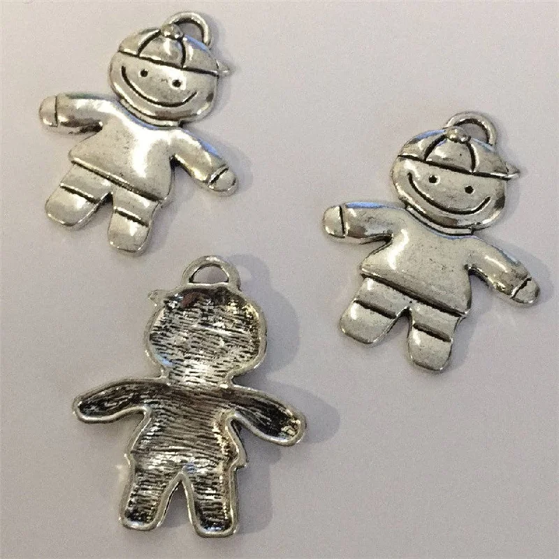 Unique Jewelry For Less – Shop The Sale Now 10 Pcs Antique Silver boy  pendant  jewelry supplies jewelry finding D-3-85