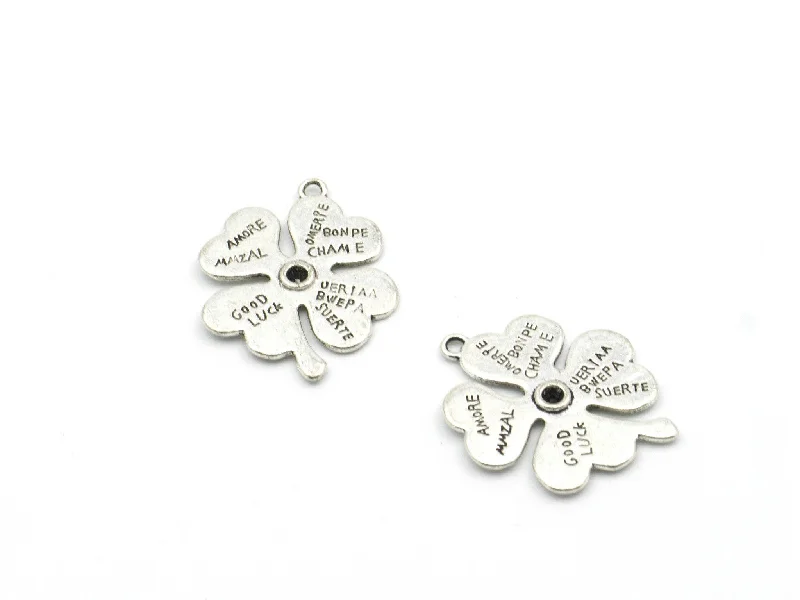 Special Jewelry Deals – Upgrade Your Collection 10 Pcs Antique Silver Clover pendant  jewelry supplies jewelry finding D-3-48