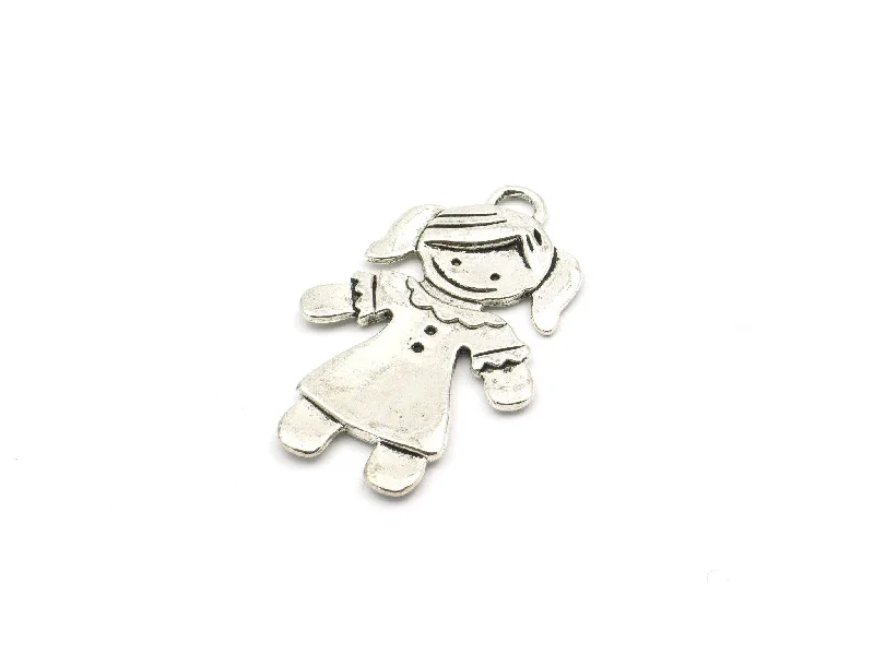 Timeless Elegance Now At Special Discounts 10 Pcs Antique Silver Girl pendant  jewelry supplies jewelry finding D-3-45