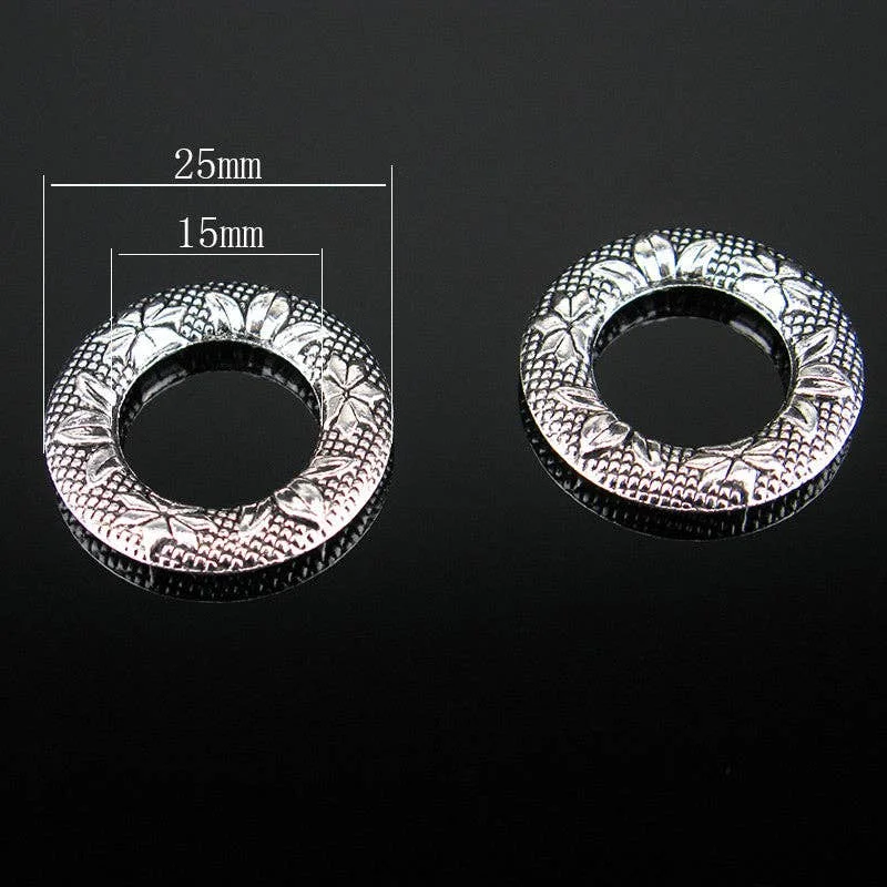 Limited-Time Offer On Elegant Jewelry Pieces 10 Pcs Antique Silver small  Round Flowers pendant  jewelry supplies jewelry finding D-3-35