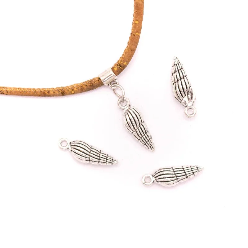 Unlock Unbeatable Jewelry Deals Before They’Re Gone 10 units 7x23mm Pendant antique silver Spiral Shell jewelry pendant Jewelry Findings & Components D-3-417