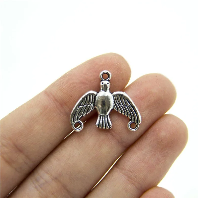 Make Every Moment Shine – Jewelry Discounts Available 10 units Pendant antique silver bird Charms Pendants Jewelry Findings & Components D-3-320