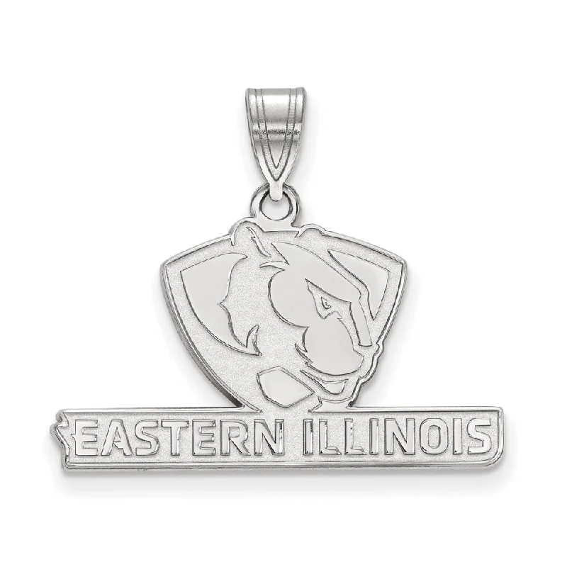 Affordable Luxury Jewelry For Every Occasion 10k White Gold Eastern Illinois U Medium Pendant