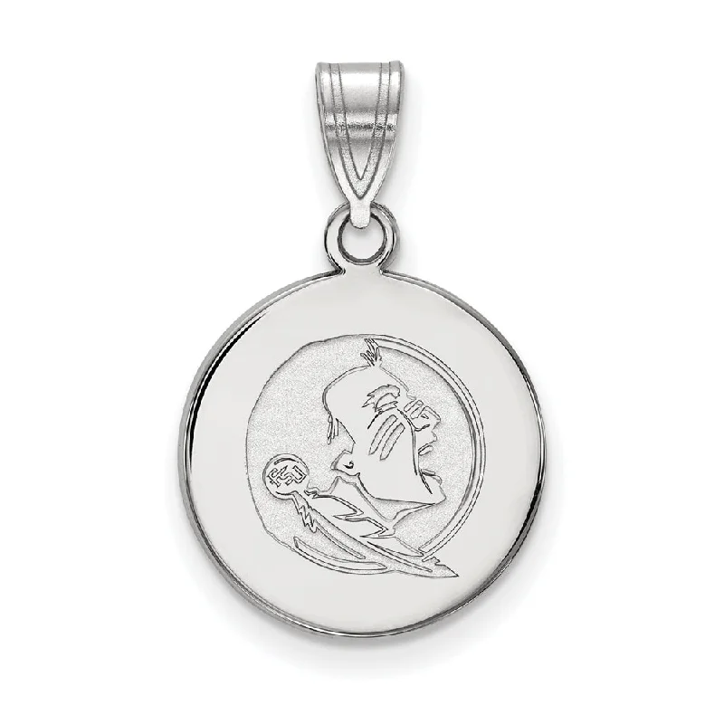 Jewelry Deals That Sparkle – Shop Today 10K White Gold Florida State Medium Disc Pendant