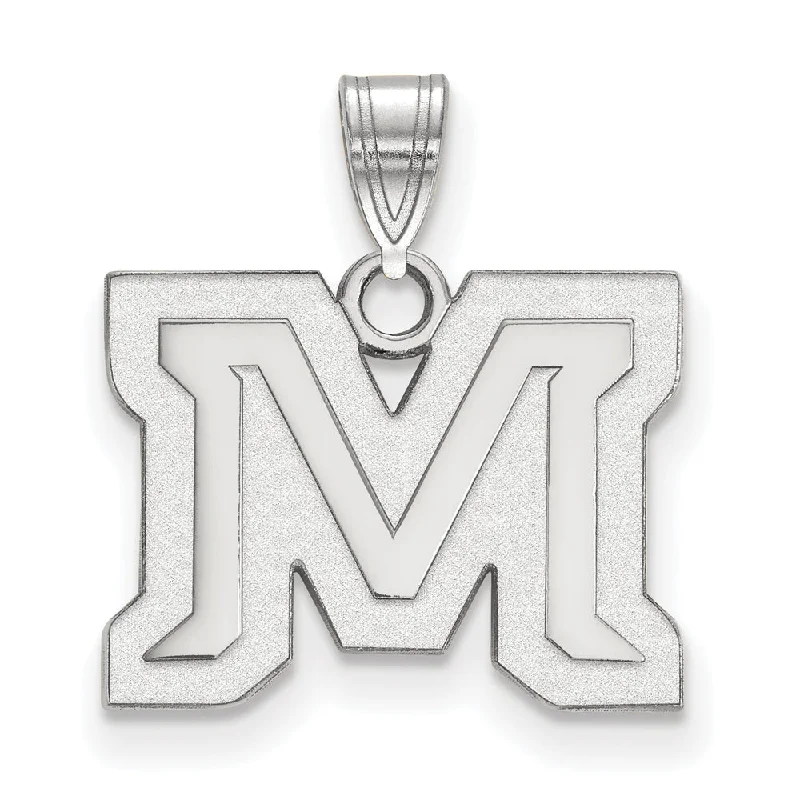 Affordable Glamour – Premium Jewelry For Less 10k White Gold Montana State Small 'M' Pendant