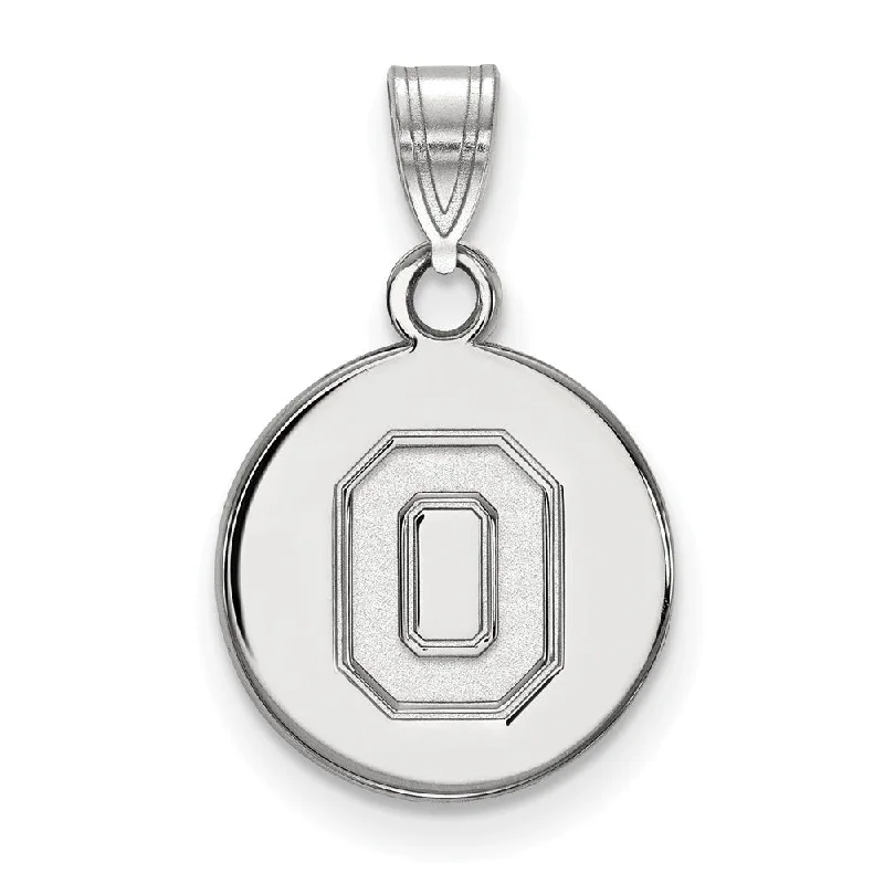Best Jewelry Deals – Premium Quality At Exclusive Discounts 10k White Gold Ohio State Small 'O' Disc Pendant