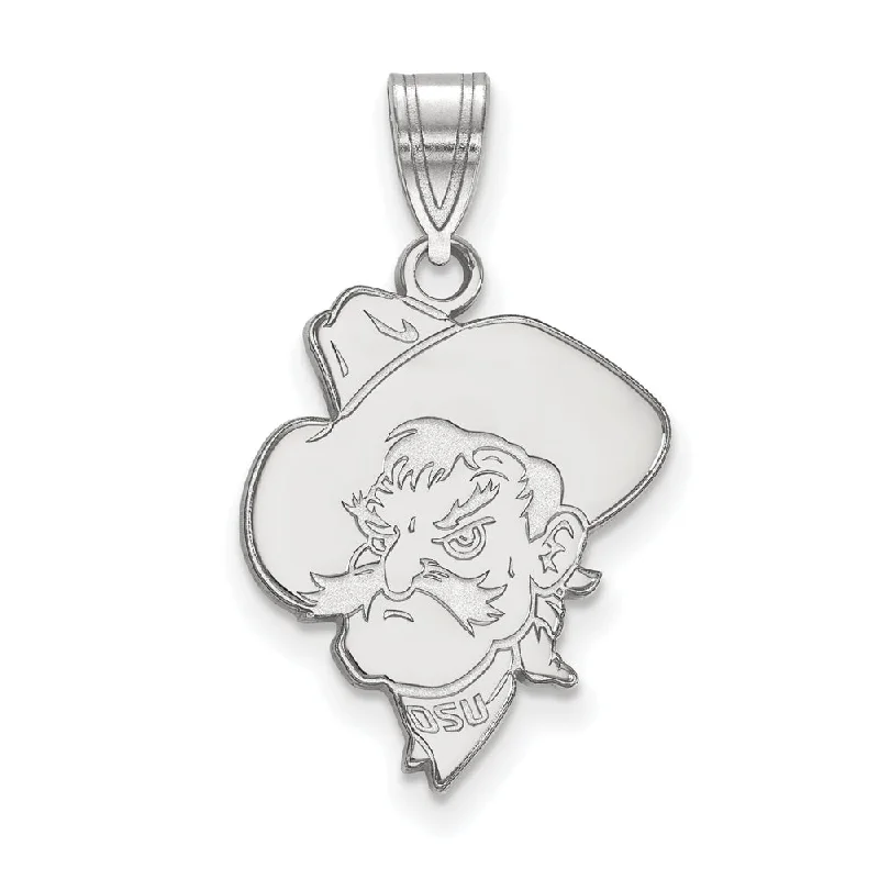 Breathtaking Jewelry At Limited-Time Savings 10k White Gold Oklahoma State Large Pendant