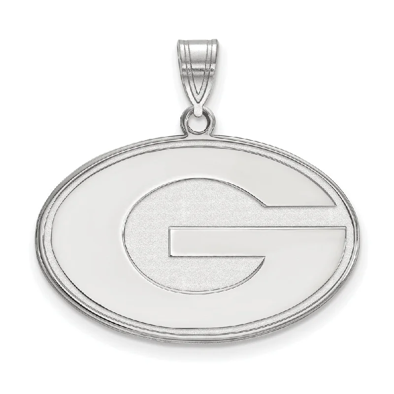Shop Handcrafted Jewelry At Special Promotional Rates 10k White Gold U. of Georgia Large 'G' Pendant