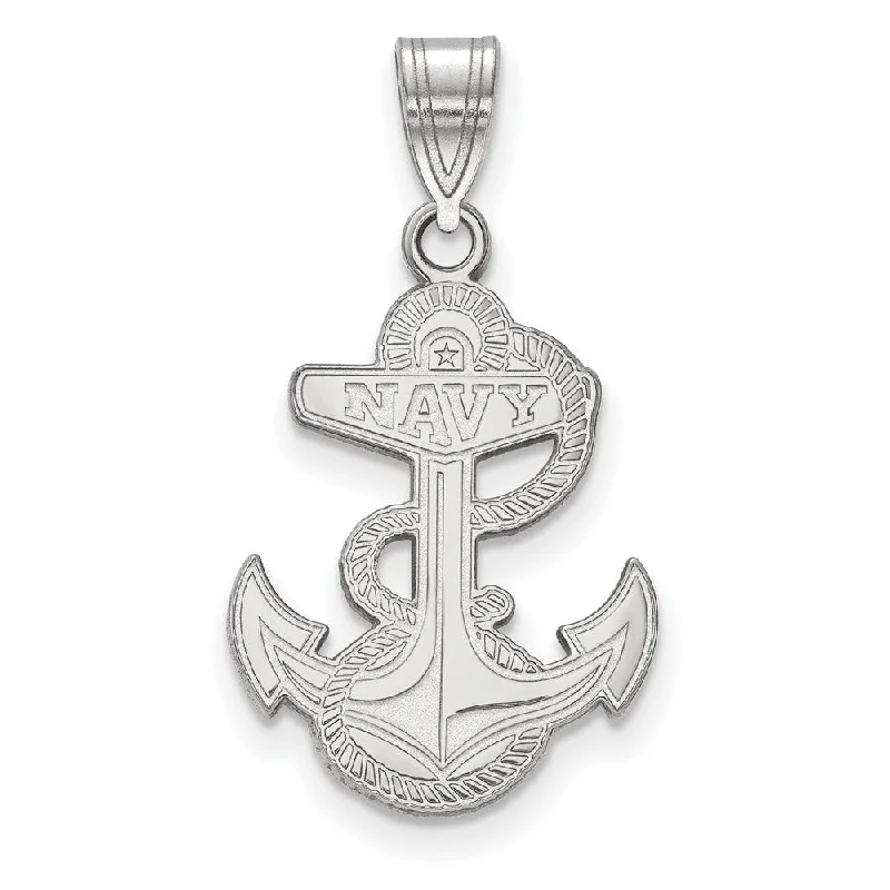 Shop Signature Jewelry Styles At Exclusive Prices 10k White Gold U.S. Naval Academy Large Pendant