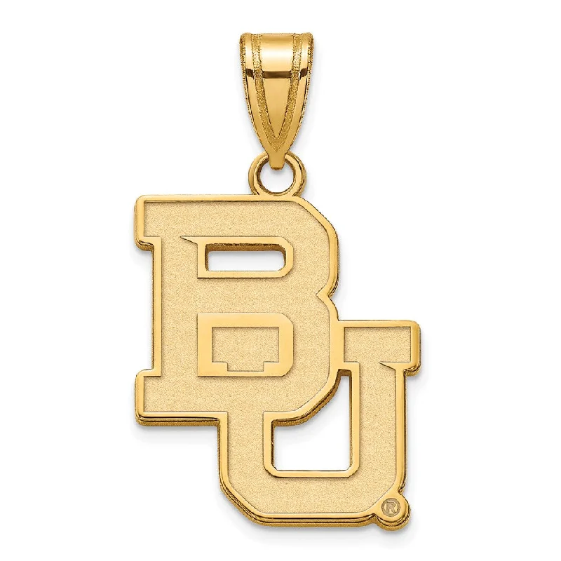 Elegant Jewelry, Exclusive Prices – Shop Now 10k Yellow Gold Baylor U Large 'BU' Pendant
