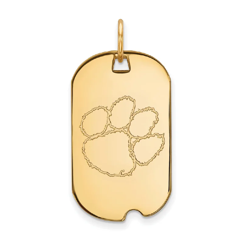 Luxury Jewelry Without The Luxury Price Tag 10k Yellow Gold Clemson U Dog Tag Pendant