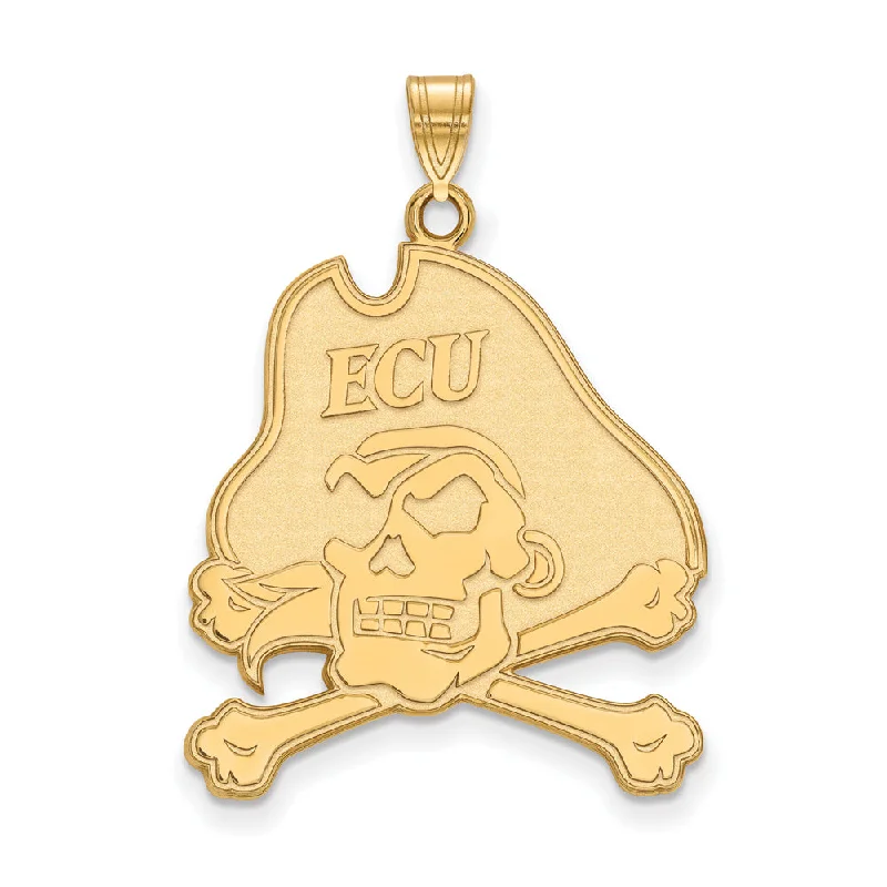 Sparkle More For Less – Jewelry Sale Happening Now 14k Gold Plated Silver East Carolina U XL Pendant