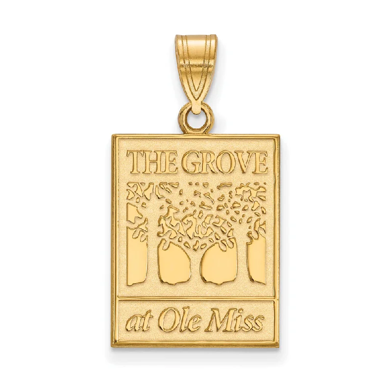 Elegant Jewelry, Exclusive Prices – Shop Now 14k Gold Plated Silver U. of Mississippi Large Pendant