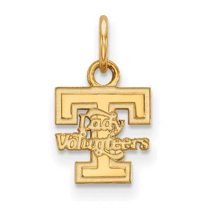 Personalized Jewelry Sale – Meaningful Gifts At Great Prices 14k Gold Plated Silver U. of Tennessee XS (Tiny) 'T' Logo Charm