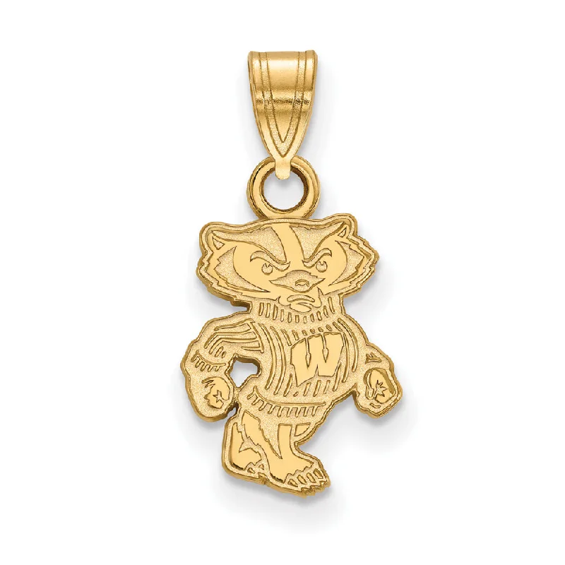 Exclusive Jewelry Sale – Shine For Less 14k Gold Plated Silver U. of Wisconsin Small Badgers Pendant