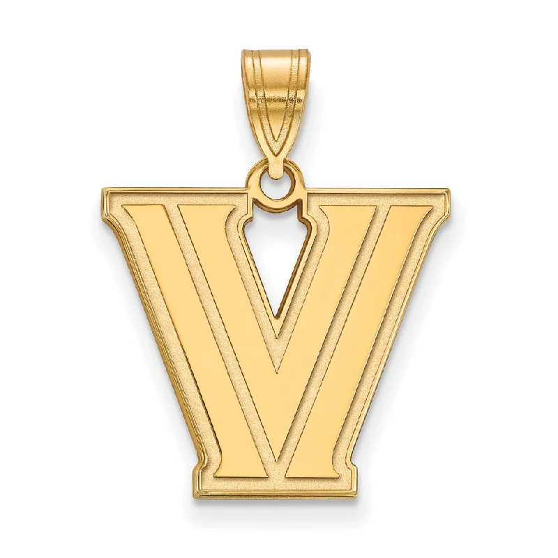 Exclusive Gemstone Jewelry At Special Prices 14k Gold Plated Silver Villanova Univ. Medium Logo Pendant