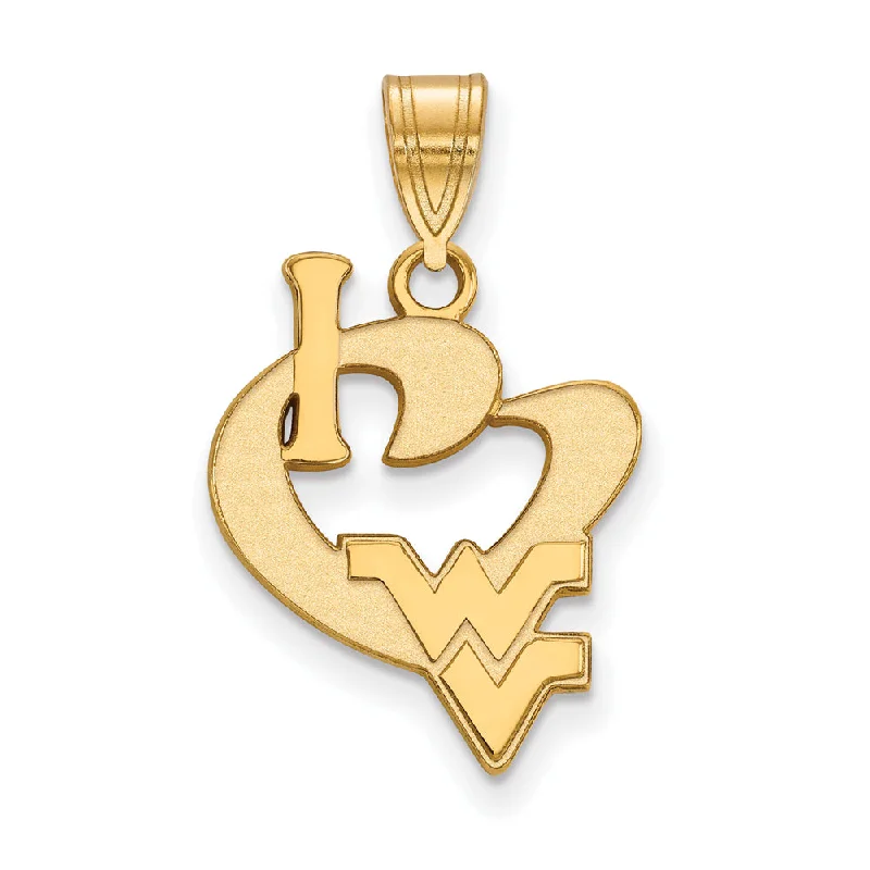 Exclusive Jewelry Sale – Grab Timeless Pieces Now 14k Gold Plated Silver West Virginia U. Large I Love Logo Pendant