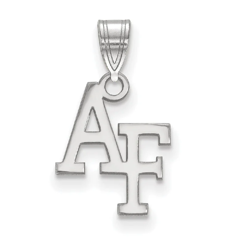 Jewelry Flash Sale – Stylish Designs At Unbeatable Rates 14k White Gold Air force Academy Small 'AF' Pendant