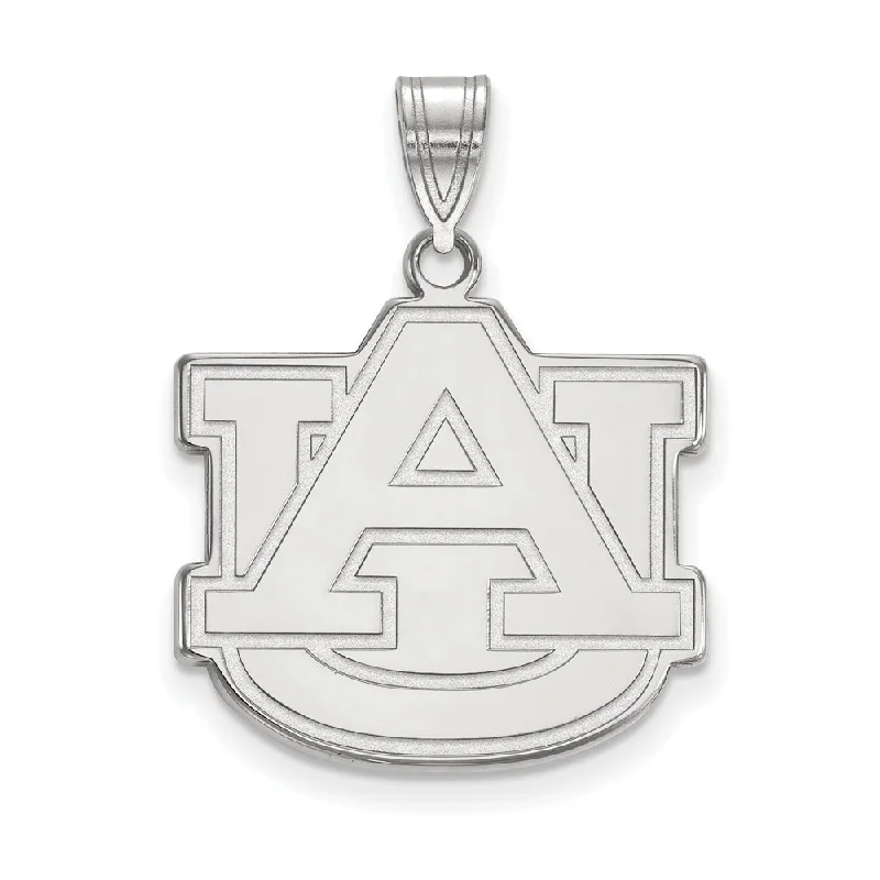 Save On Luxury Jewelry Pieces – Limited-Time Offers 14k White Gold Auburn U Large 'AU' Pendant