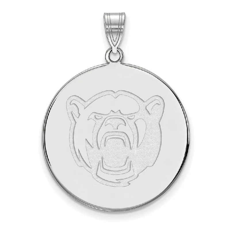 Seasonal Jewelry Clearance – Best Styles At The Lowest Prices 14k White Gold Baylor U XL Bears Disc Pendant