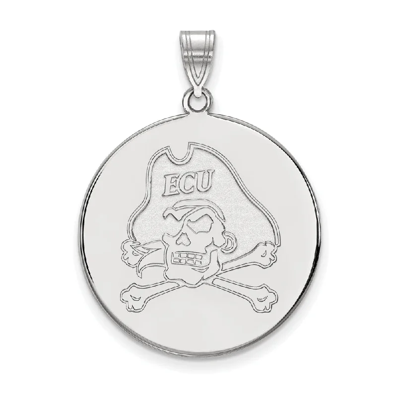Make Every Moment Shine – Jewelry Discounts Available 14k White Gold East Carolina U XL Disc Pendant