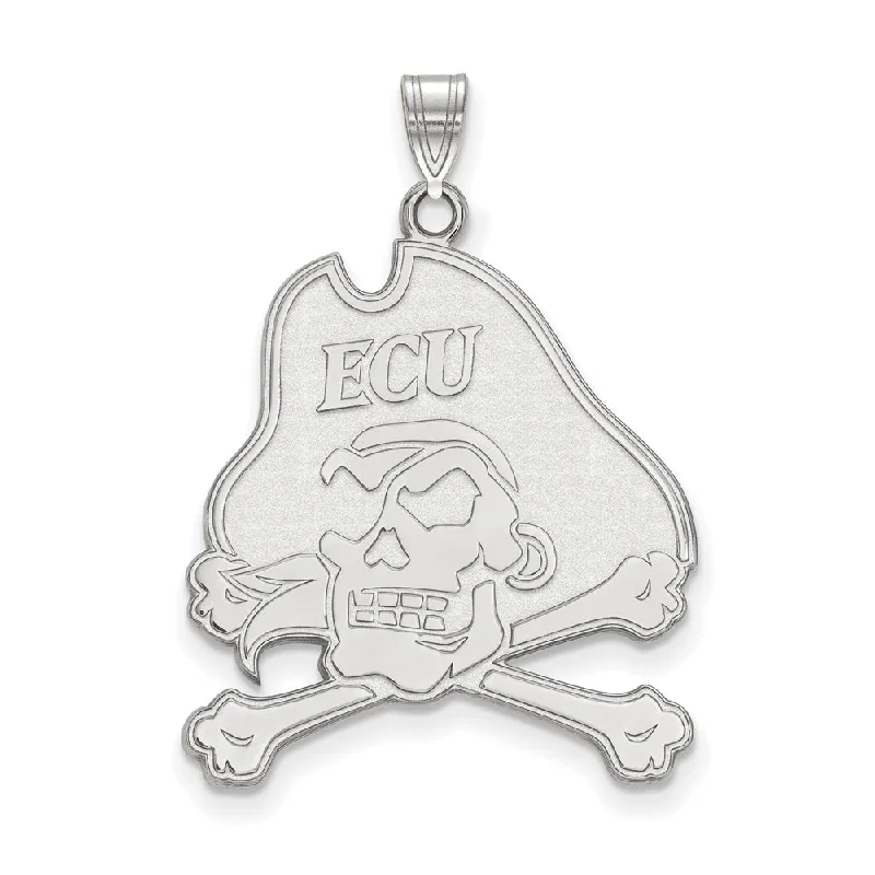 Elegant Jewelry, Affordable Luxury – Shop Now 14k White Gold East Carolina U XL Mascot Pendant