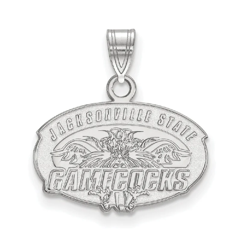 High-End Jewelry, Now More Affordable Than Ever 14k White Gold Jacksonville State Small Pendant