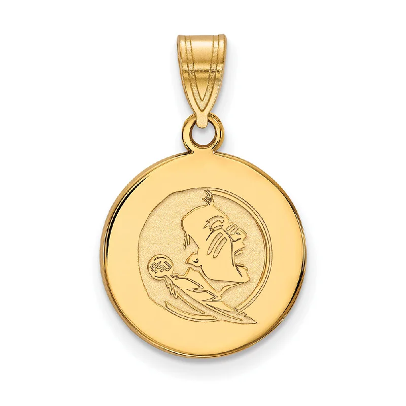Timeless Elegance At Unbelievable Discounts 14K Yellow Gold Florida State Medium Disc Pendant