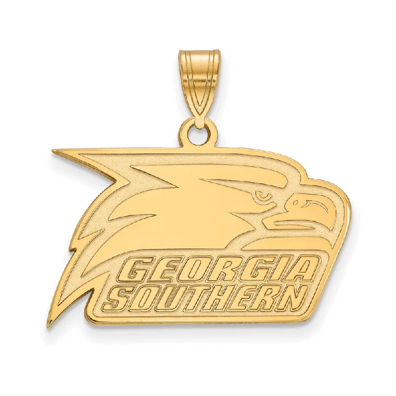 Your Perfect Accessory Now At The Best Price 14k Yellow Gold Georgia Southern U Medium Pendant