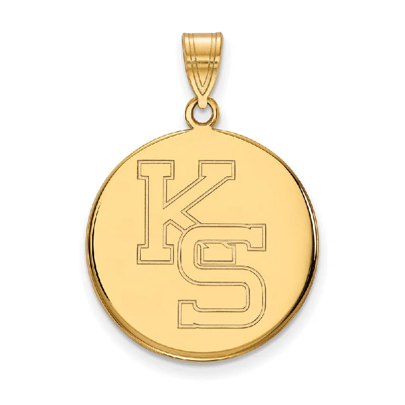 Don't Miss Out On Jaw-Dropping Jewelry Discounts 14k Yellow Gold Kansas State Large Pendant
