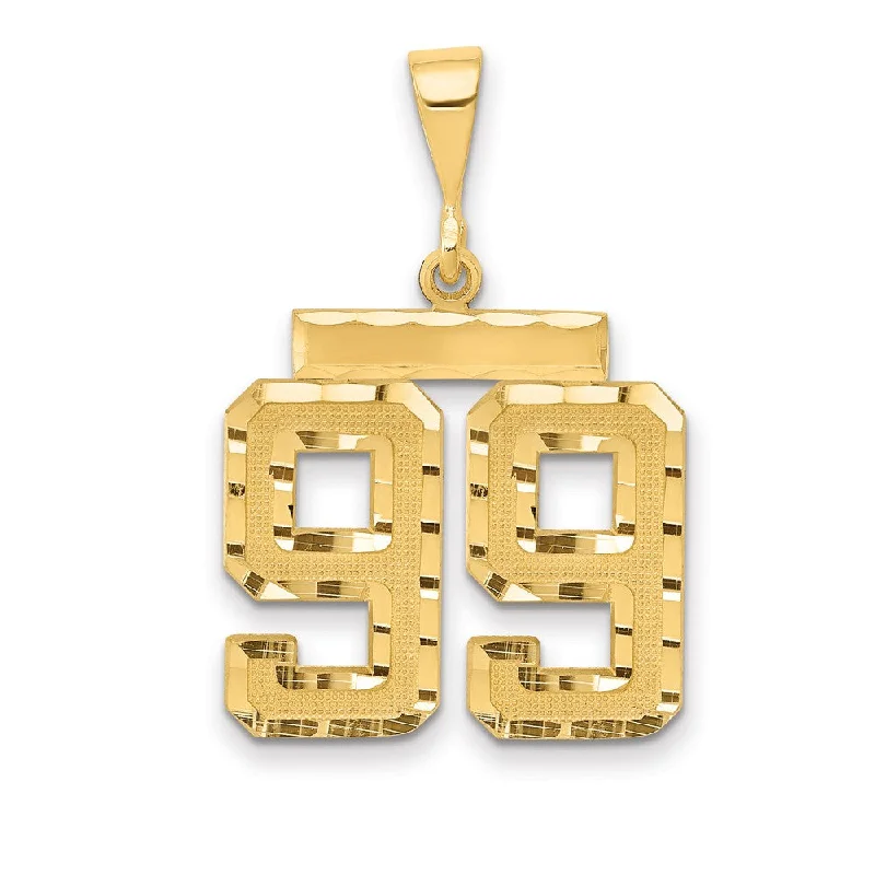 Affordable Luxury Jewelry For Every Occasion 14K Yellow Gold, Varsity Collection, Medium D/C Pendant Number 99