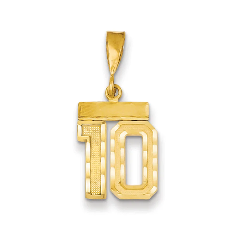 Luxury Jewelry At Unbeatable Discounts 14k Yellow Gold, Varsity Collection, Small D/C Pendant Number 10