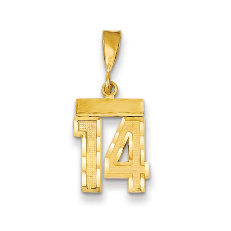 Elegant Jewelry, Exclusive Prices – Shop Now 14k Yellow Gold, Varsity Collection, Small D/C Pendant Number 14