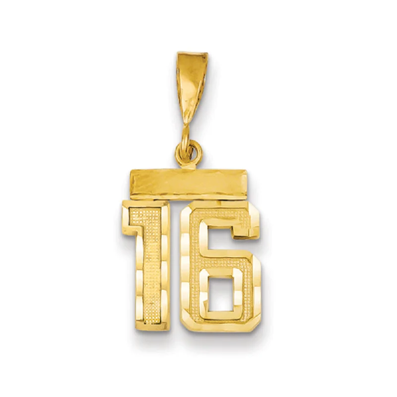 Special Jewelry Deals – Upgrade Your Collection 14k Yellow Gold, Varsity Collection, Small D/C Pendant Number 16