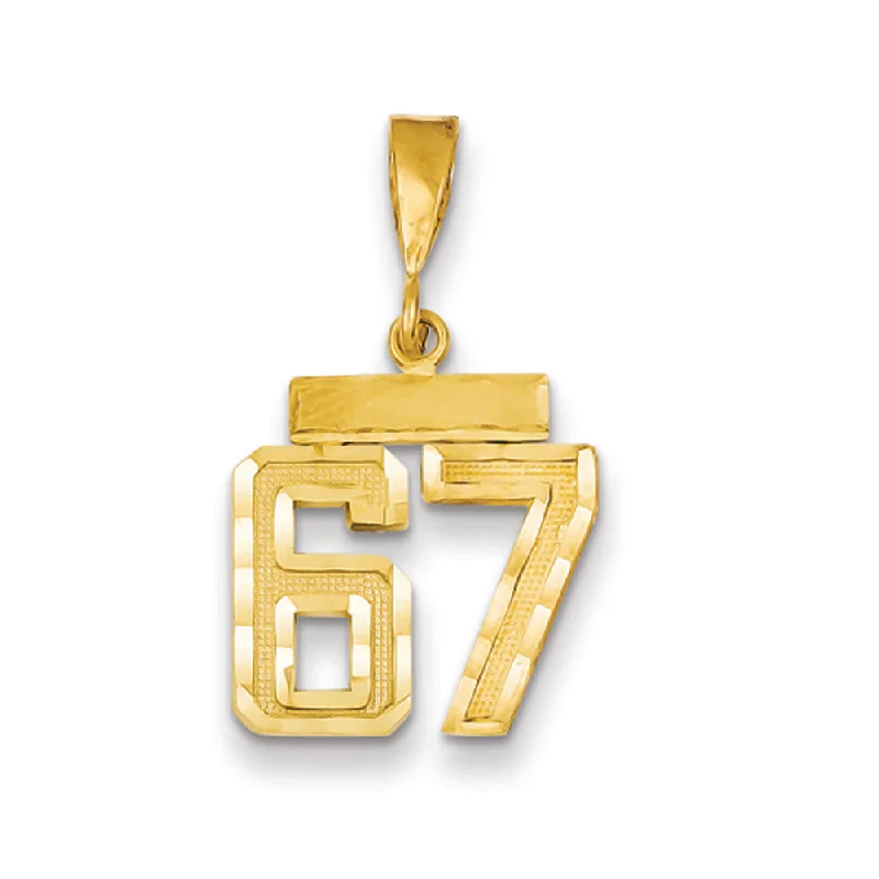 Limited-Stock Jewelry Sale – Once It's Gone, It's Gone 14k Yellow Gold, Varsity Collection, Small D/C Pendant Number 67