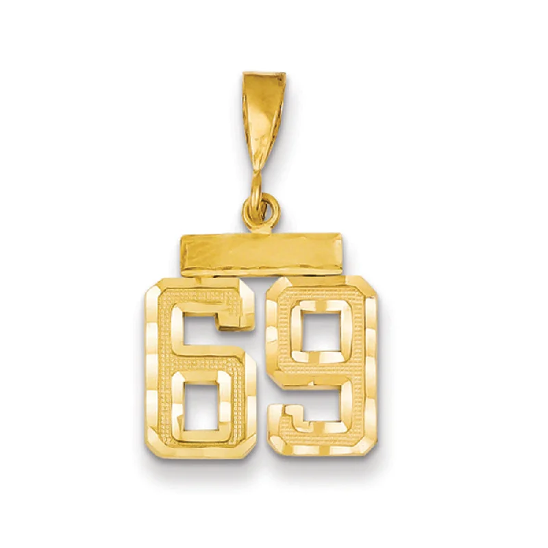 Seasonal Jewelry Deals – Elevate Your Style 14k Yellow Gold, Varsity Collection, Small D/C Pendant Number 69