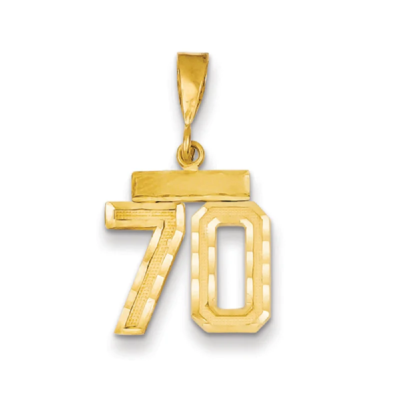 Grab Your Favorite Jewelry At The Lowest Prices 14k Yellow Gold, Varsity Collection, Small D/C Pendant Number 70