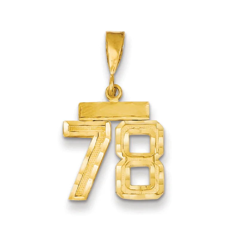 High-Quality Jewelry At A Fraction Of The Cost 14k Yellow Gold, Varsity Collection, Small D/C Pendant Number 78