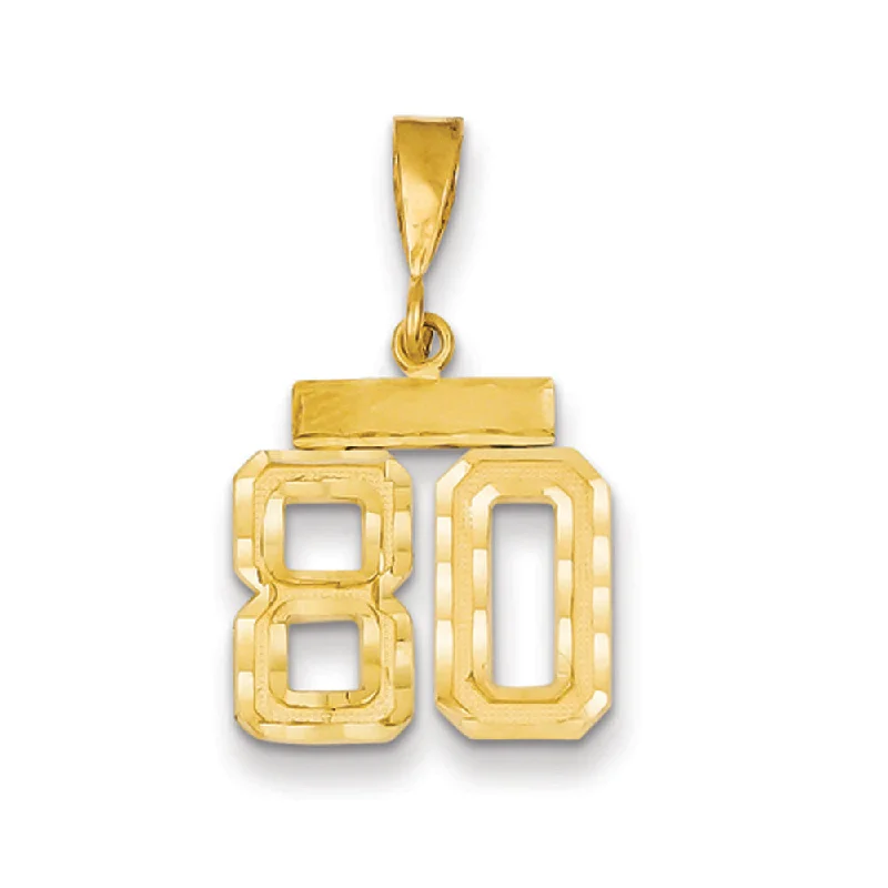 Breathtaking Jewelry, Breathtaking Prices 14k Yellow Gold, Varsity Collection, Small D/C Pendant Number 80